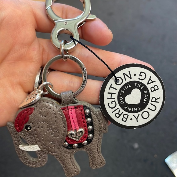 Brighton Accessories - Retired Brighton key fob keychain handbag tag - Ella the elephant